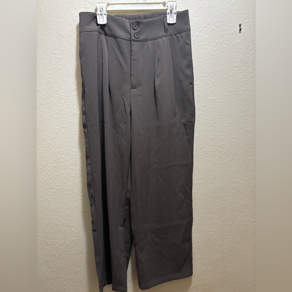 Halara Success Work Pants | Small Petite | Smooth Front | Dark Grey